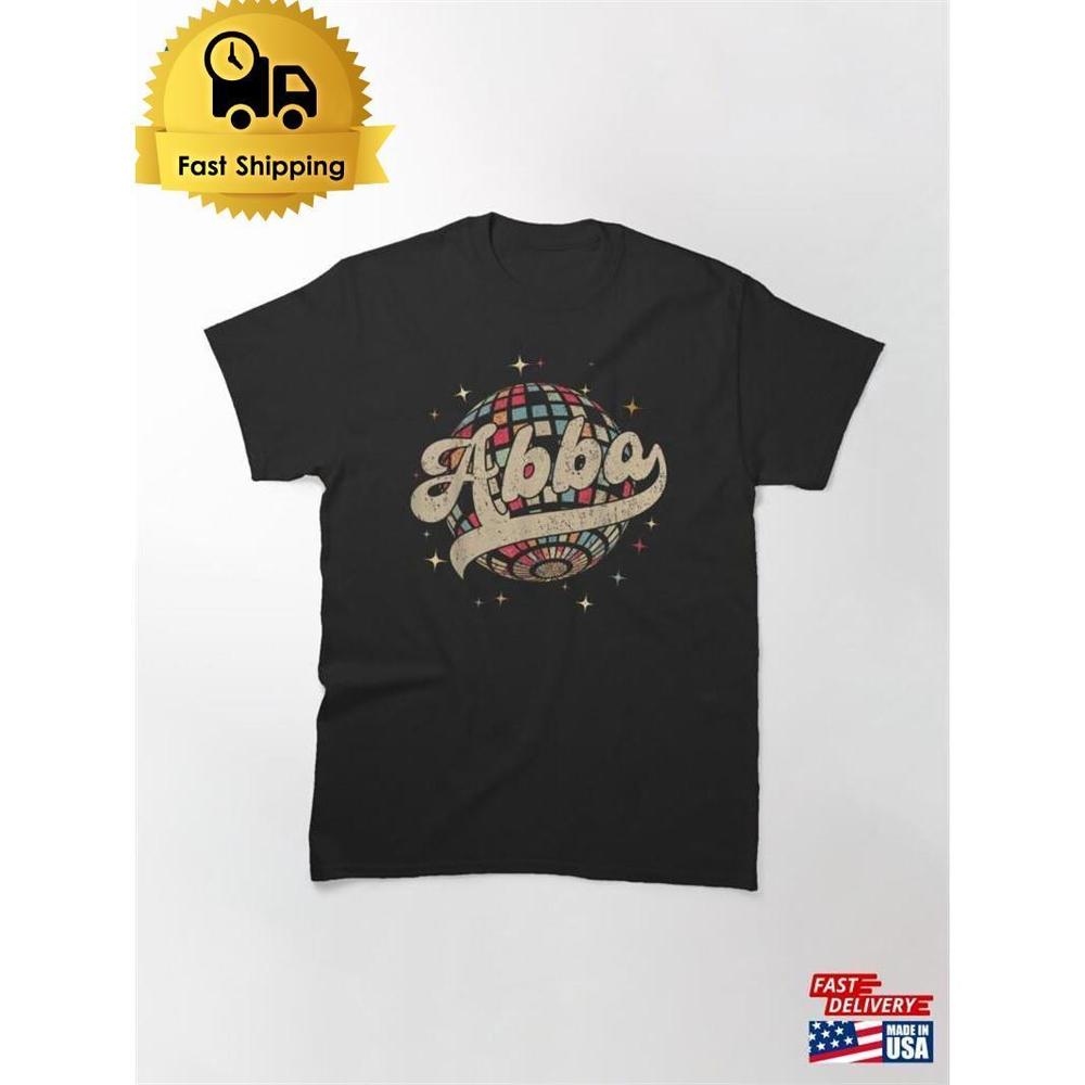 Love Heart Abba Tee Grunge  Style Black Classic T-Shirt Unisex